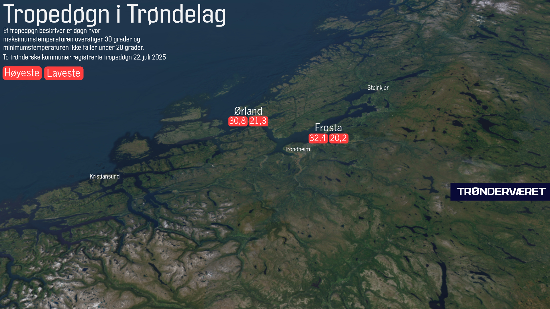 Frosta og Ørland med tropedøgn