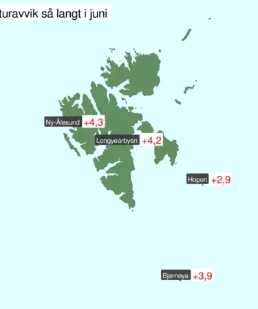 Varmt på Svalbard